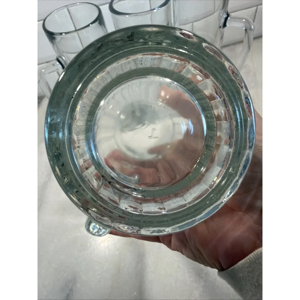 Vtg‎ Set Of 4 Libbey 5260 22oz Clear Glass Beer Steins GW0061